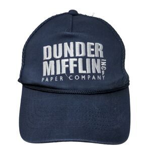 Dunder Mifflin Inc. Paper Company Trucker Hat Blue One Size Embroidered Mesh